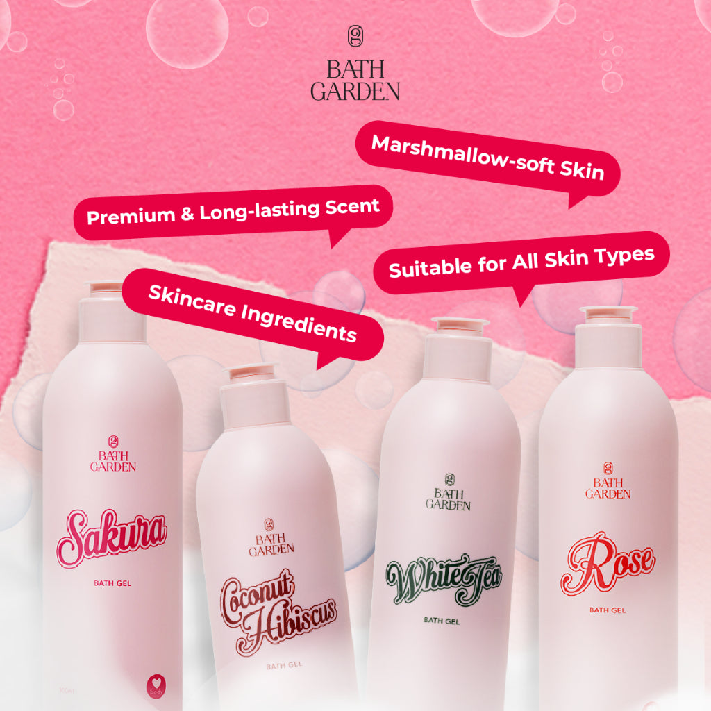 Buy 4 Floral Series Bath Gel Free 1 Full Size Hair & Body Mist