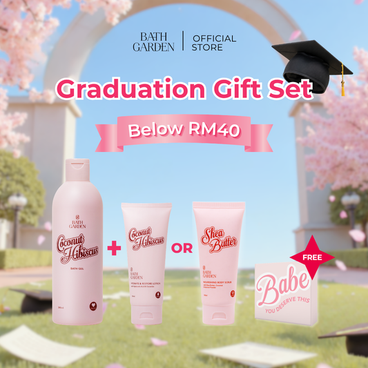 【GRADUATION GIFT SET BELOW RM40】Bath Gel + Body Lotion / Scrub Set