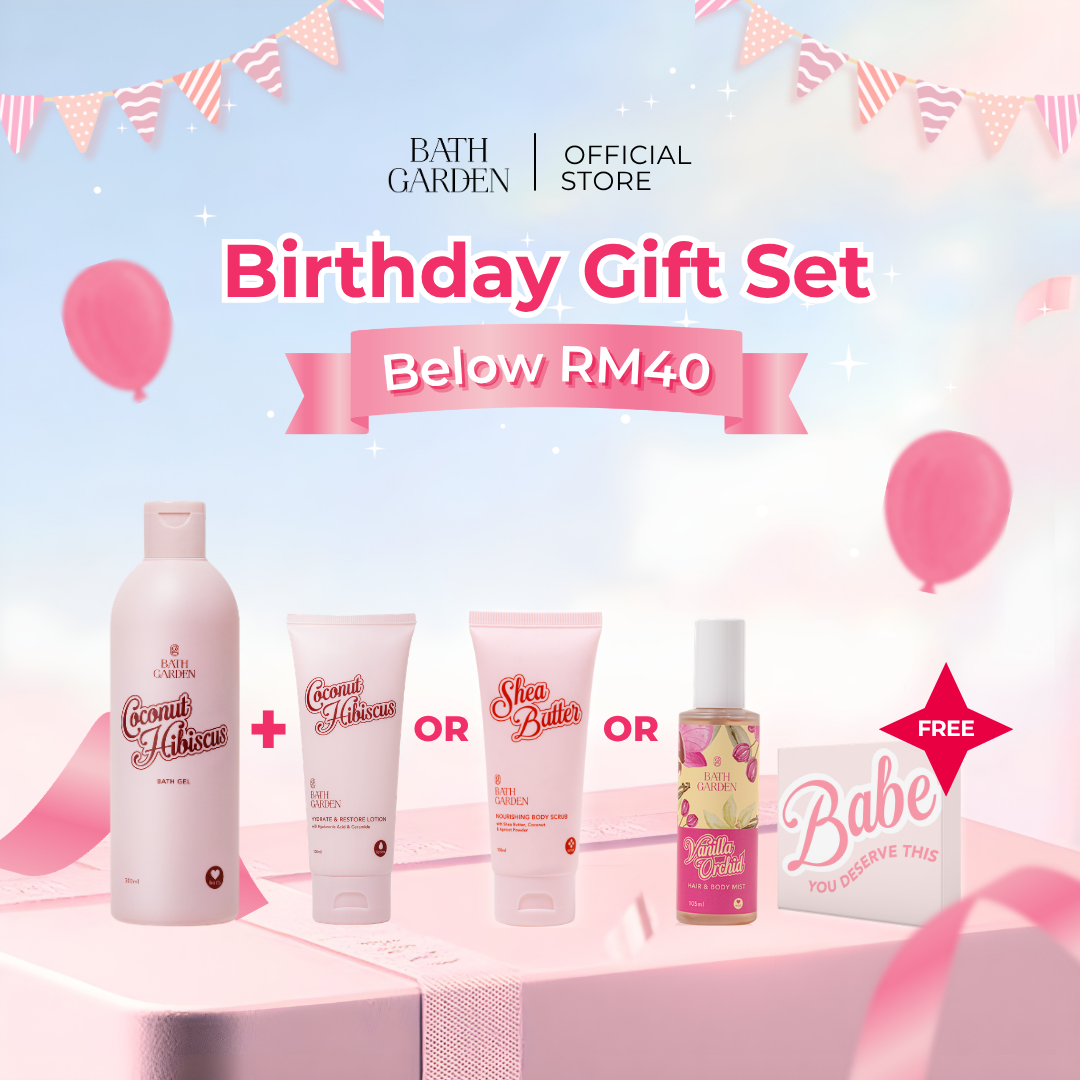 【BIRTHDAY GIFT SET BELOW RM40】Bath Gel + Body Lotion / Scrub / Body Mist Set
