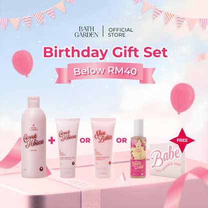 【BIRTHDAY GIFT SET BELOW RM40】Bath Gel + Body Lotion / Scrub / Body Mist Set