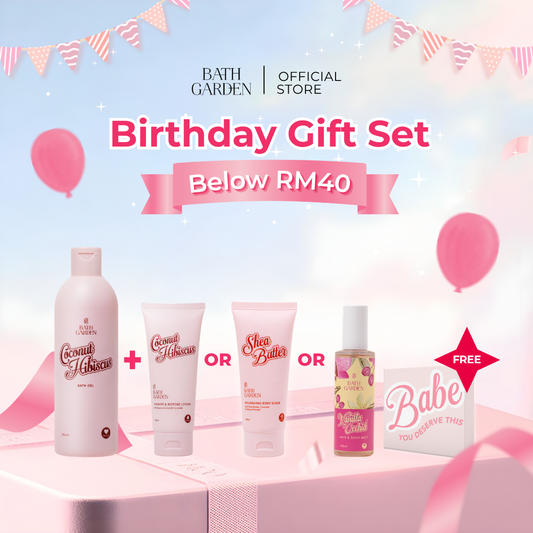 【BIRTHDAY GIFT SET BELOW RM40】Bath Gel + Body Lotion / Scrub / Body Mist Set