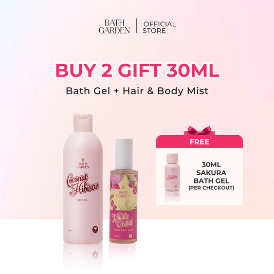 Buy 2 Gift 30ML: Bath Gel + Hair & Body Mist Duo Set